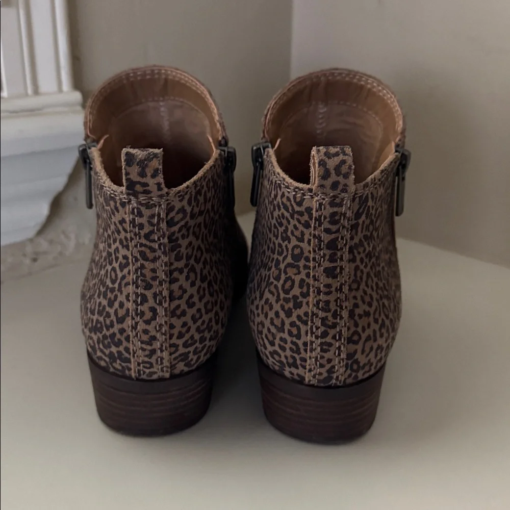 Lucky Brand Tan Leopard Ankle Booties